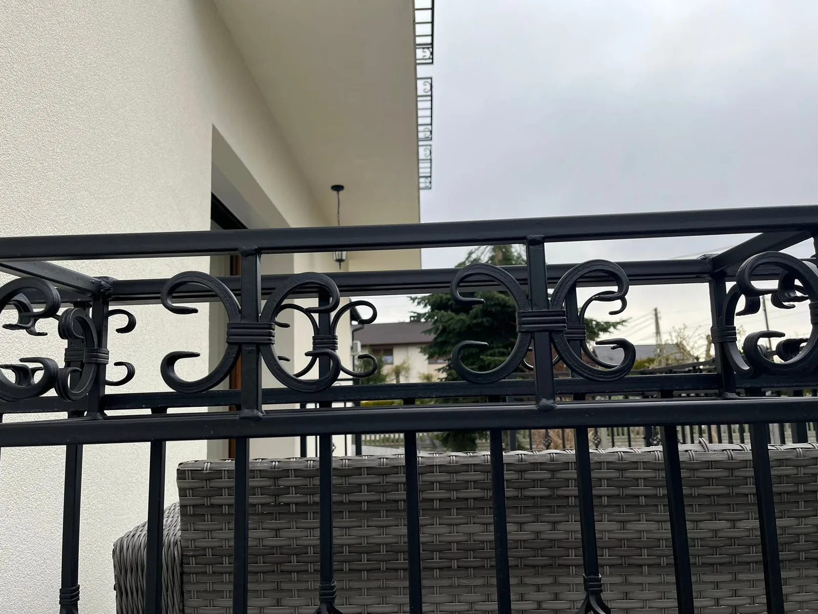 Detal balustrady stalowej balkonowej Śląsk